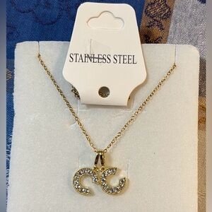 Fashion Stainless Steel 18K Gold Plated Necklace - Gold